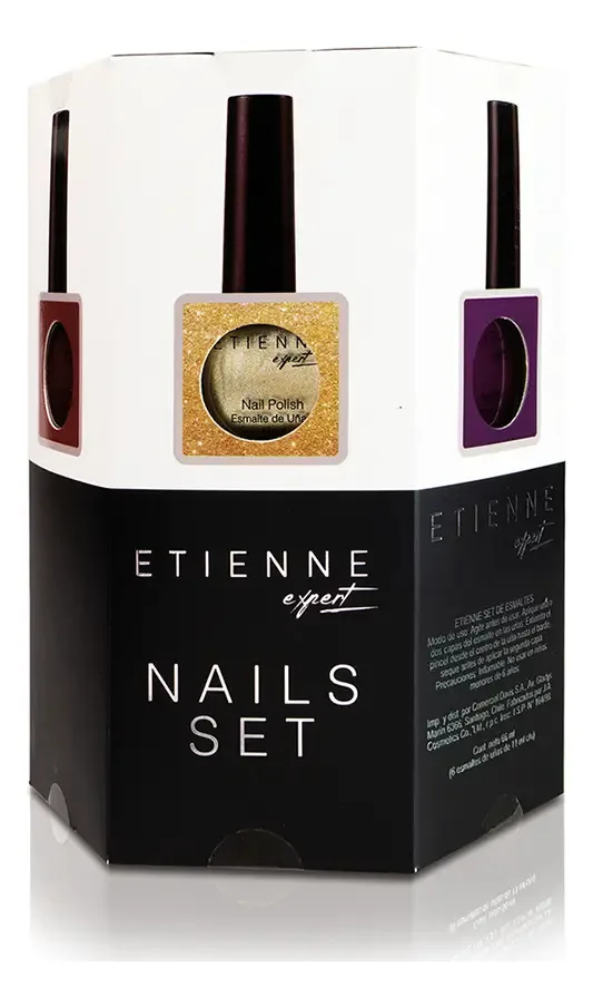 Kit Etienne com 6 Esmaltes Hexagonal