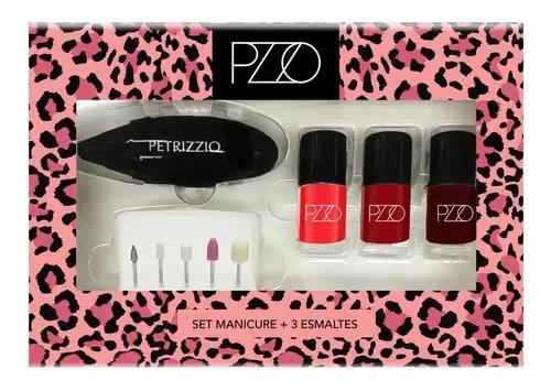 Set De Manicure + 3 Esmaltes Pzzo Make Up Color Multicolor