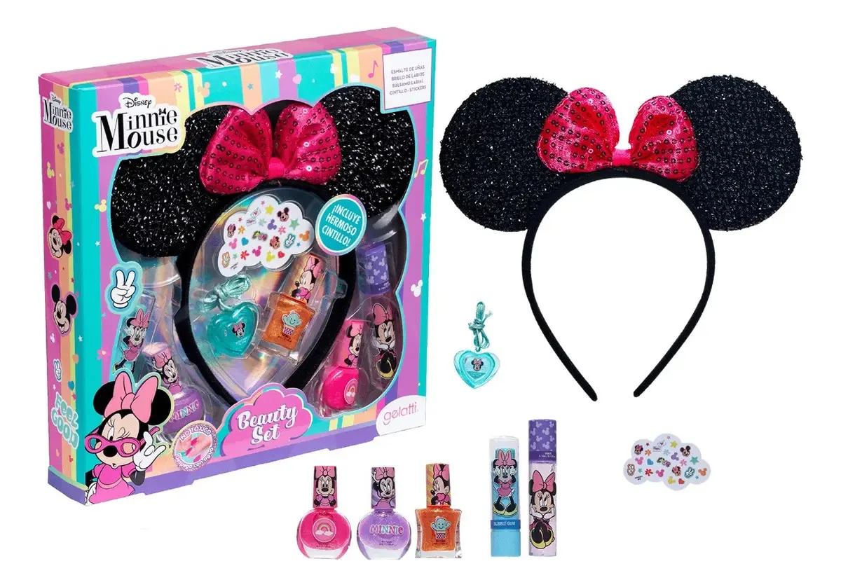 Conjunto de maquiagem Minnie Mouse para meninas