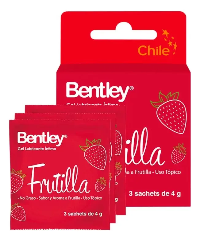 Lubrificante Bentley Morango X3 Sachê