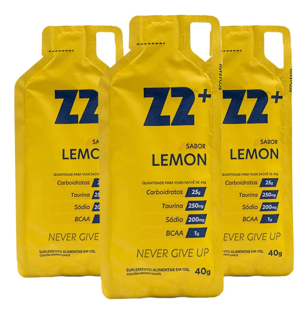 Z2 Energy Gel 3 Sachês 40g (triple Pack) Sabor Lemon