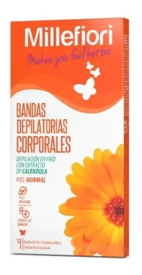 Fitas Depilatórias Corporais Millefiori Normal 12 Unidades