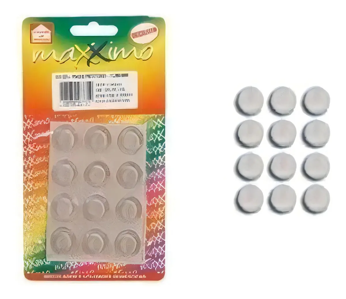 Protetores Pingos Adesivo Silicone C/ 12un 17x4mm Portas