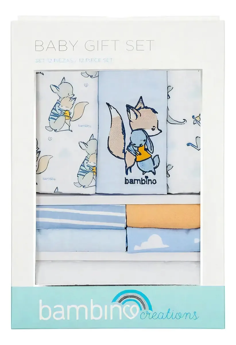 Presente para bebês Bambino, 12 peças Celeste Zorro