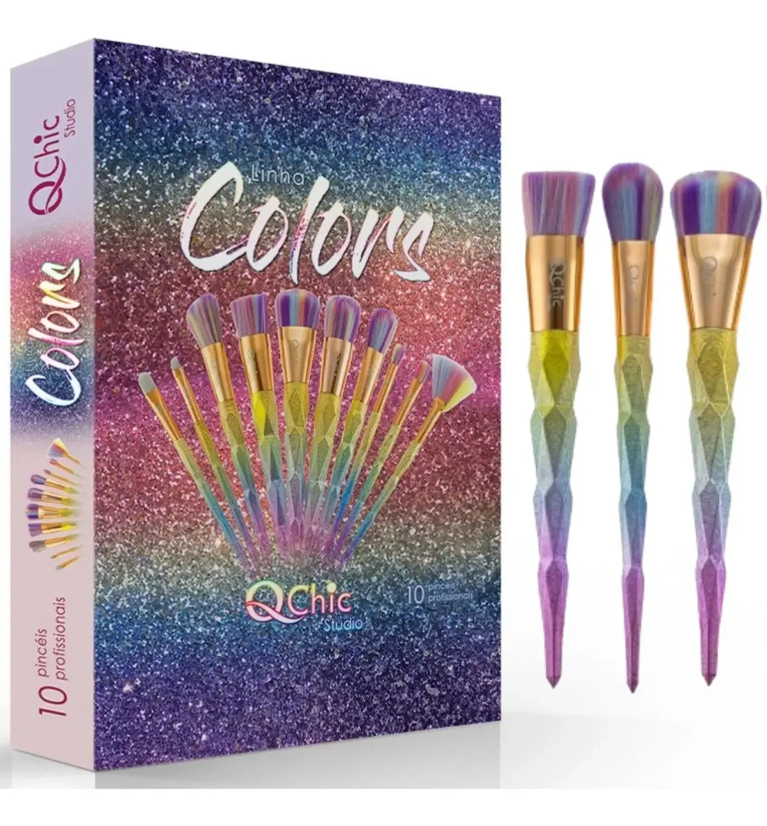 Kit Pincel Maquiagem Completo Pincéis De Maquiagem Cor Colors