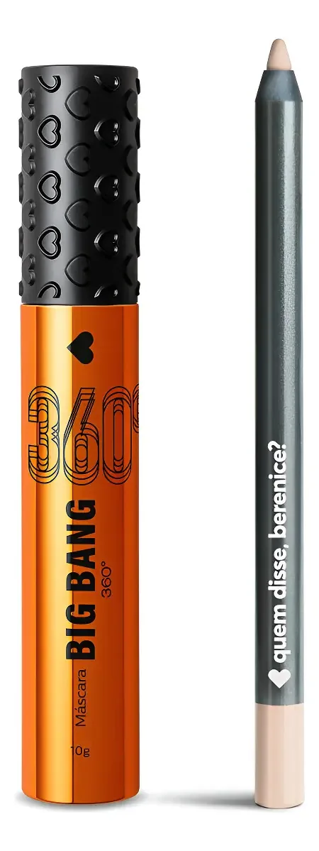 Kit Olhos: Máscara Cílios Big Bang 360 + Lápis Olho Begete Nude