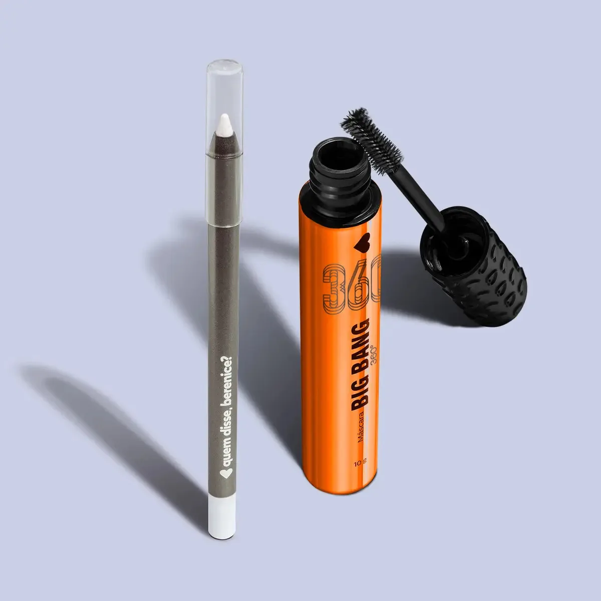Kit Olhos: Máscara De Cílios Big Bang 360 + Lápis Brancolito Cor Preto Efeito Mate