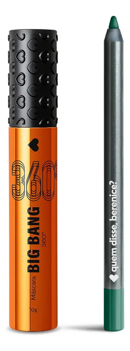 Kit Make Dos Olhos: Máscara De Cílios Big Bang 360 + Lápis Cor Preto