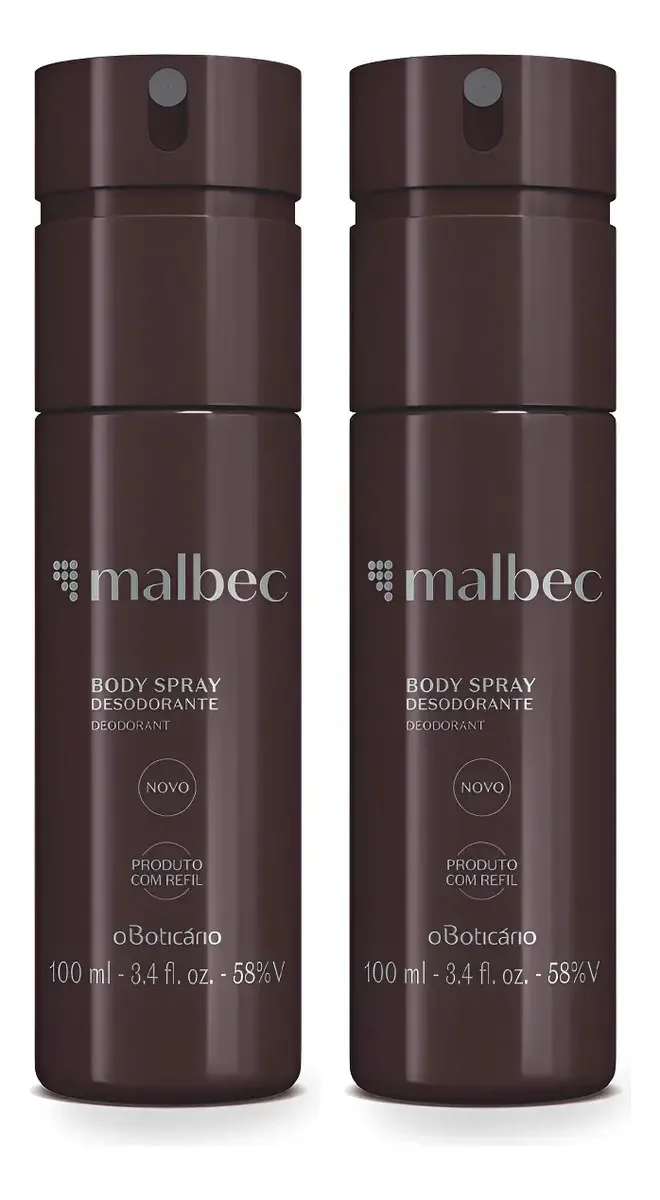 Combo Malbec: Desodorante Body Spray 2x100ml