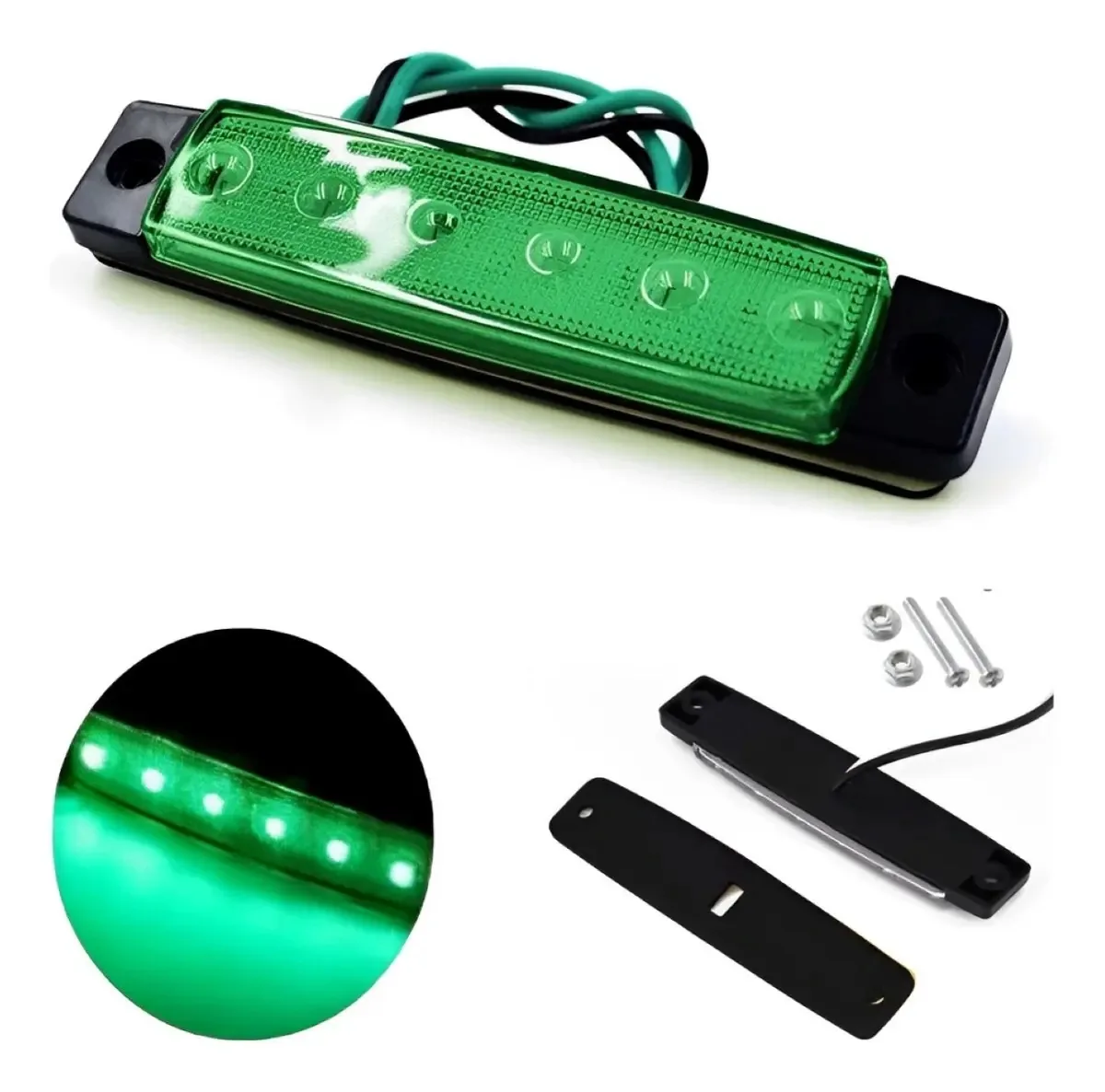 Luz De Navegação 6 Leds Barco Lancha Iate Náutica 9,5x2cm