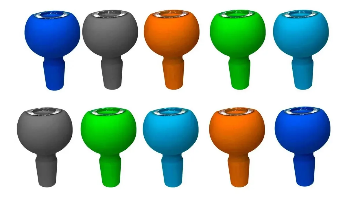 Bowl Inox Silicone E Vidro 19 Mm Macho Kit C/10 Unid Atacado