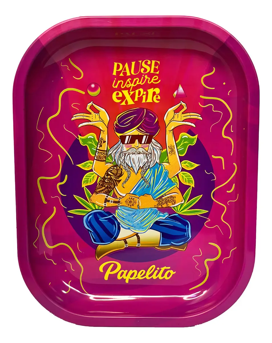 Bandeja Metal Papelito Pequena Para Bolar Enrolar Tabacaria