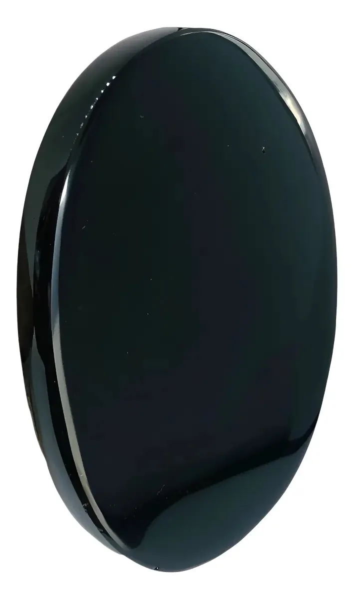 Espelho Pedra Obsidiana Negra Natural 10x8cm