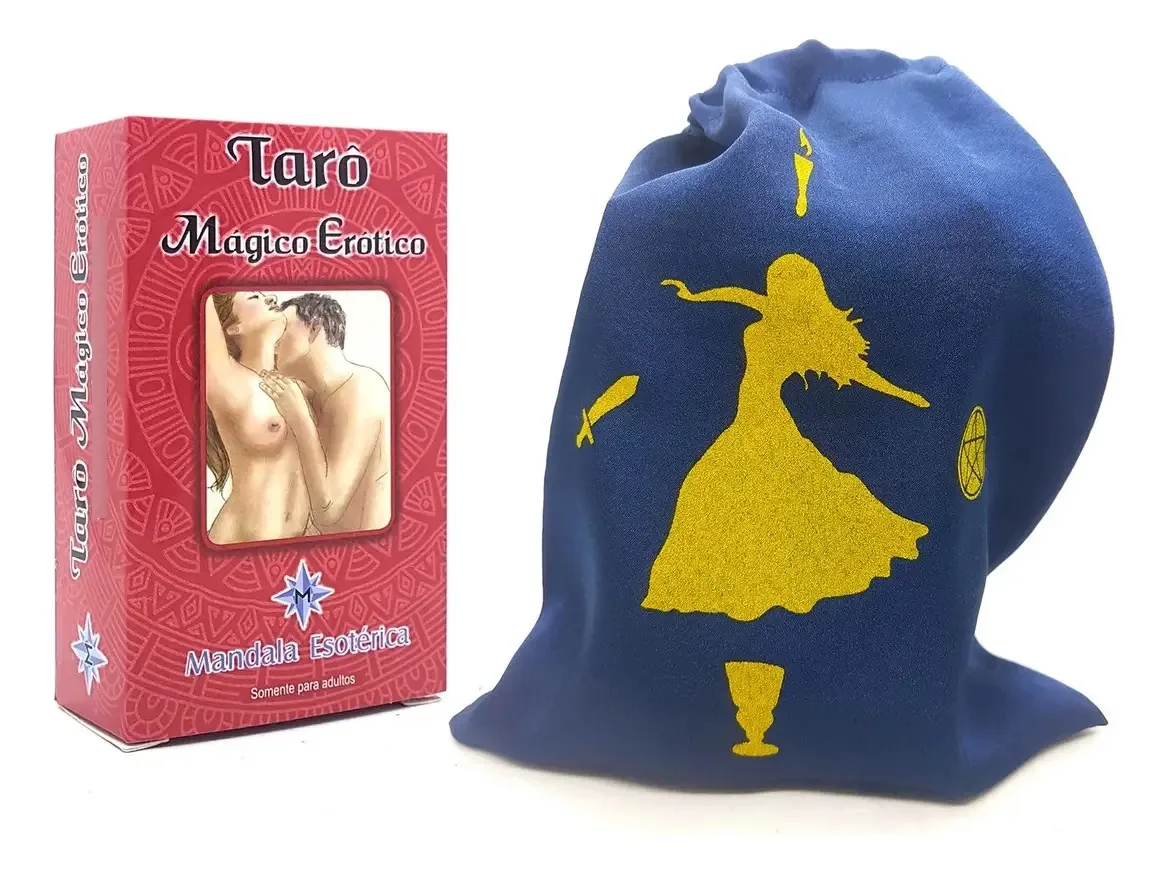 Tarô Sensual Marselha 78 Cartas Manual Bolsa Cigana
