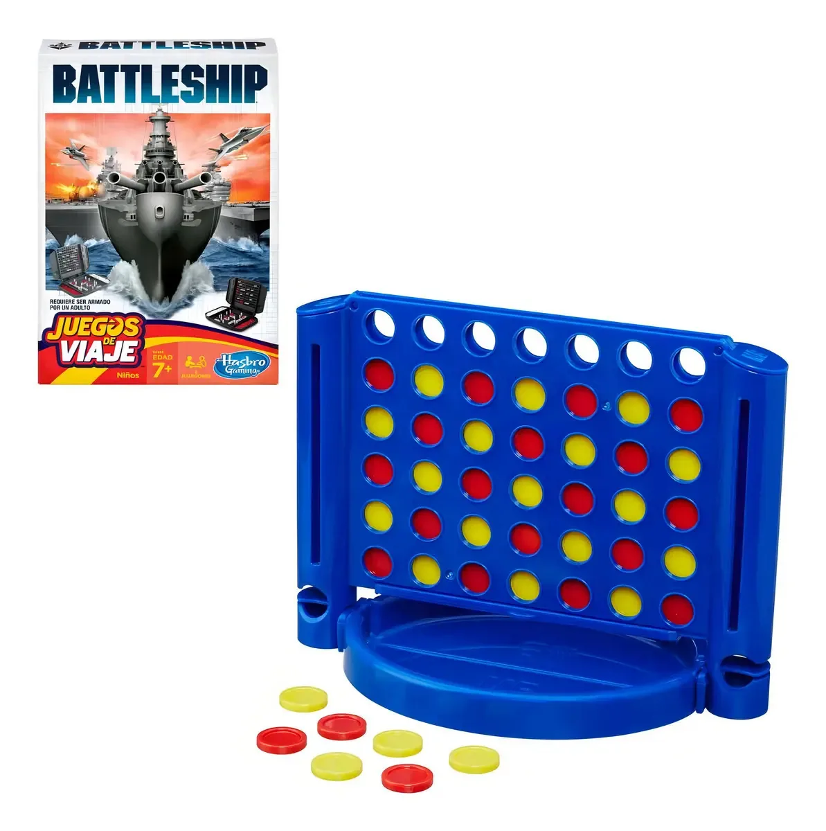 Jogos de viagem variados da Hasbro - Connect4