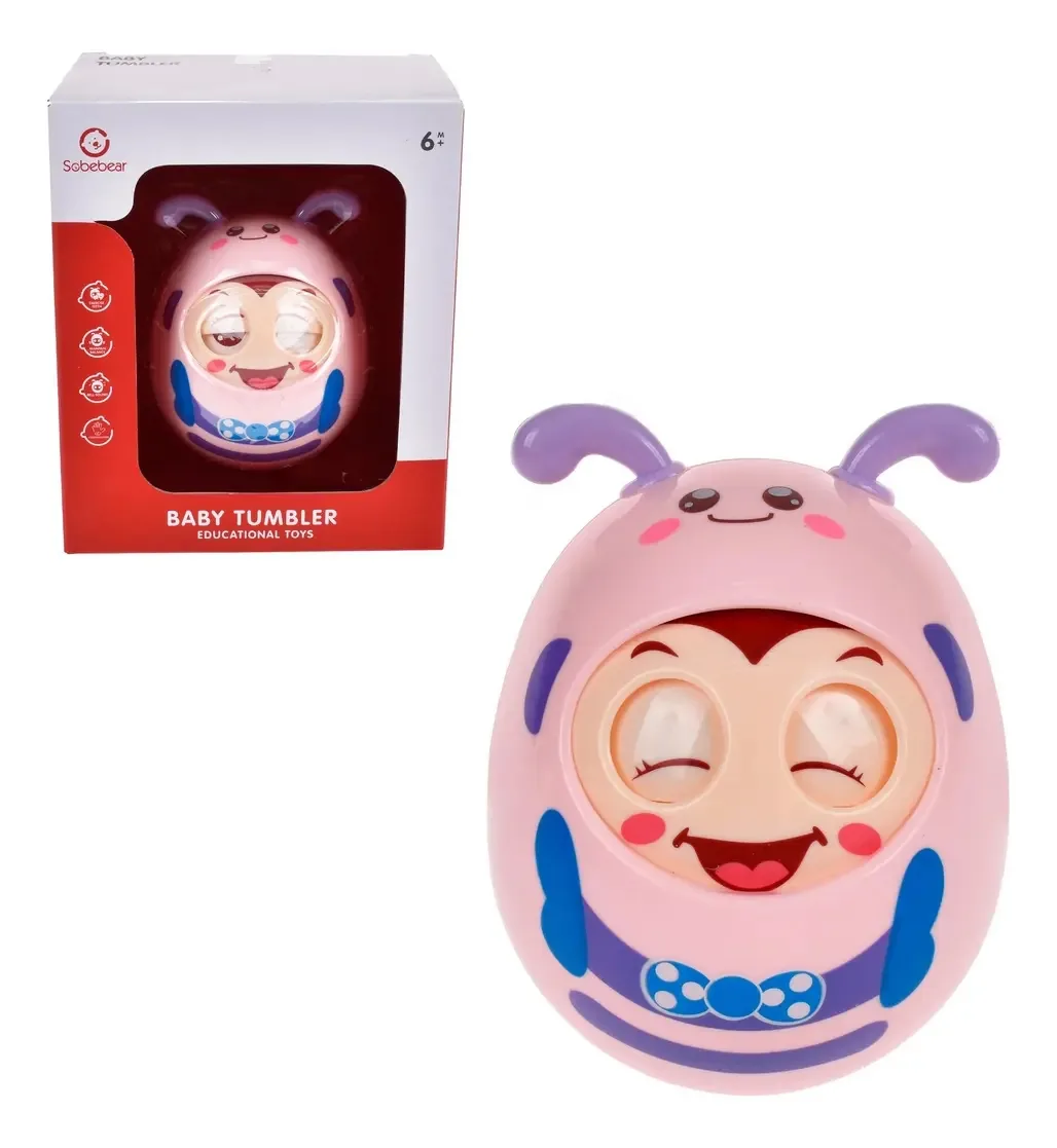 Bee Rattle - Cor rosa multicolor