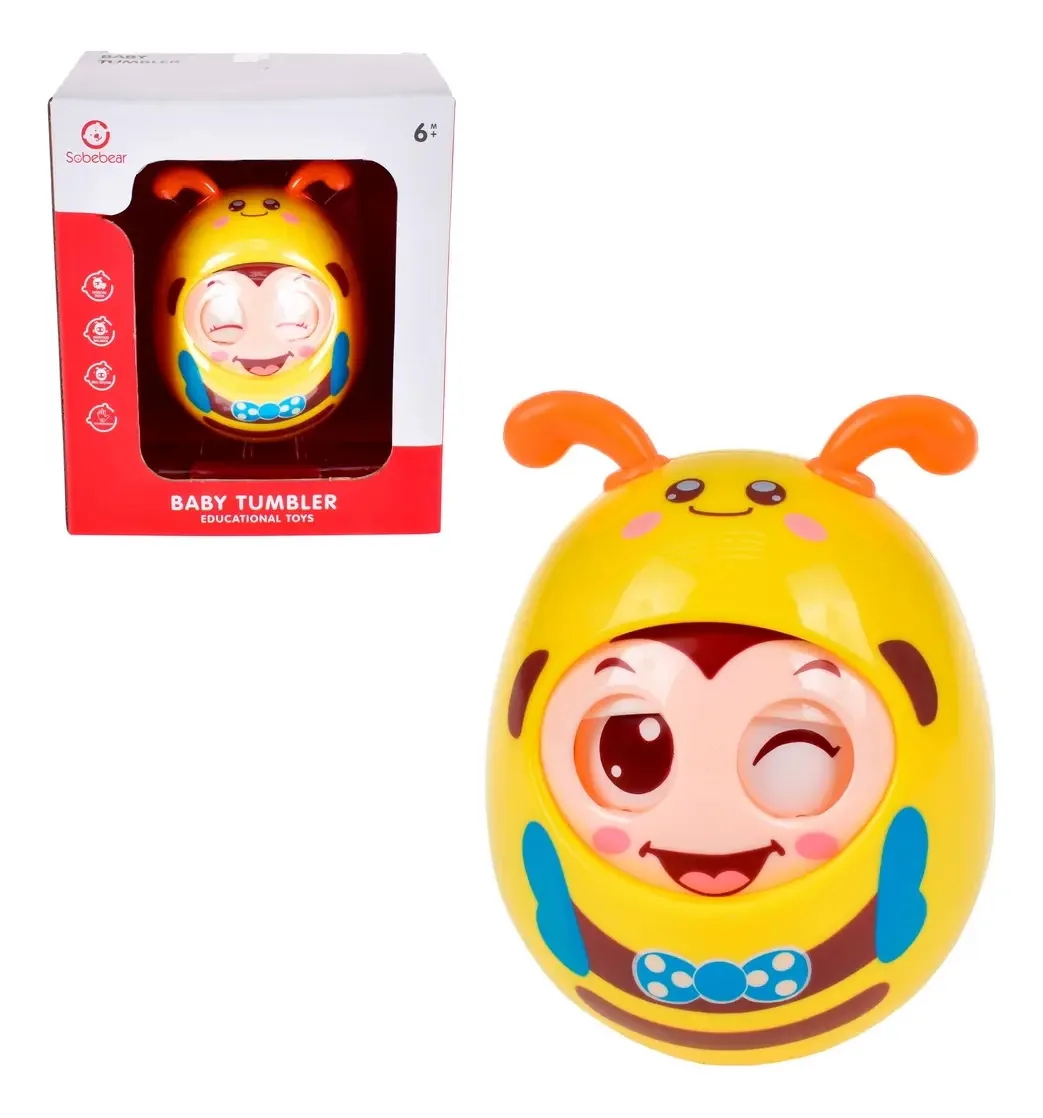 Bee Rattle - Cor amarela multicolorida