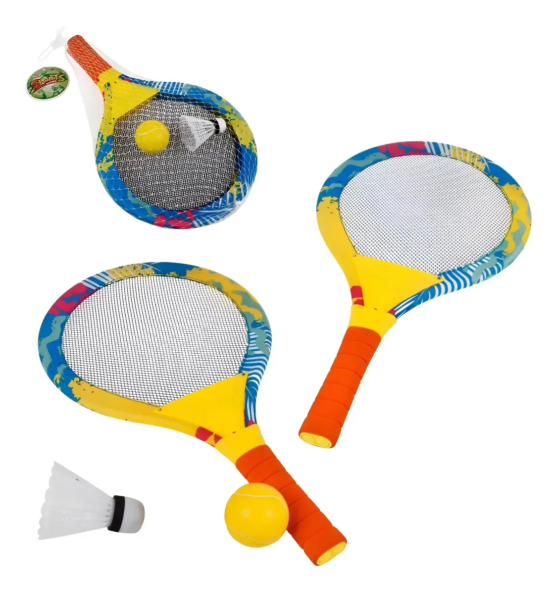 Conjunto de Raquetes Ansaldo com Bola e Peteca para Praia
