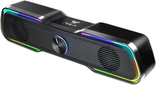 Caixa De Som Gamer Rgb Pc Led Caixinha Subwoofer Soundbar Aula