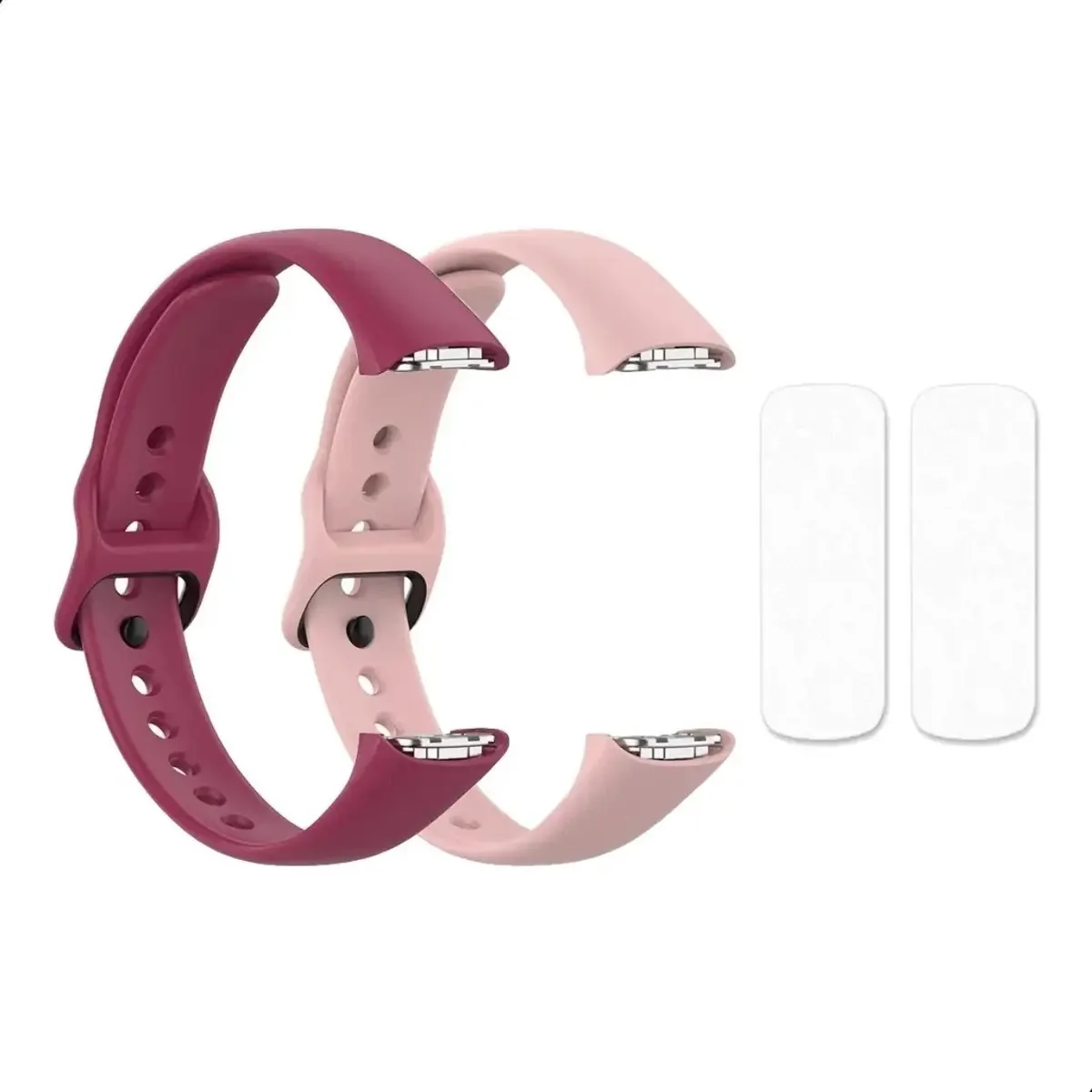 2 Pulseiras + 2 Películas Para Samsung Galaxy Fit Sm R370 Cor Vinhorosa