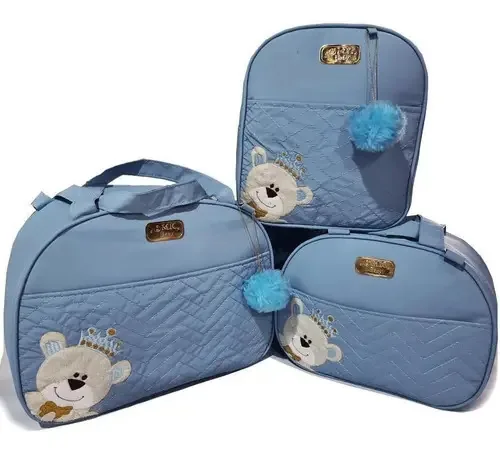 Kit Bolsa Maternidade Feminino/menina Bebê 3 Pçs