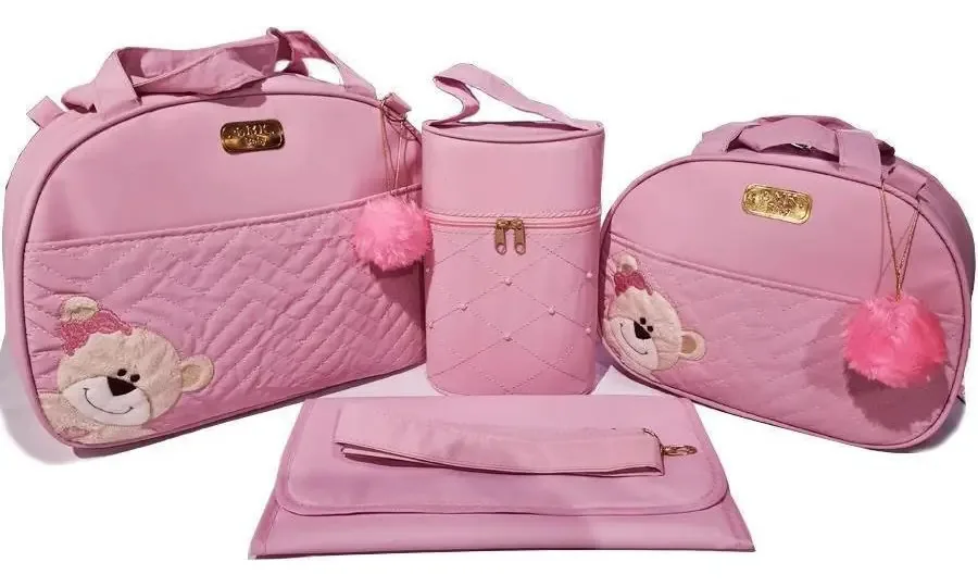 Kit Bolsa Maternidade Menina/menino Bebê 4 Pçs