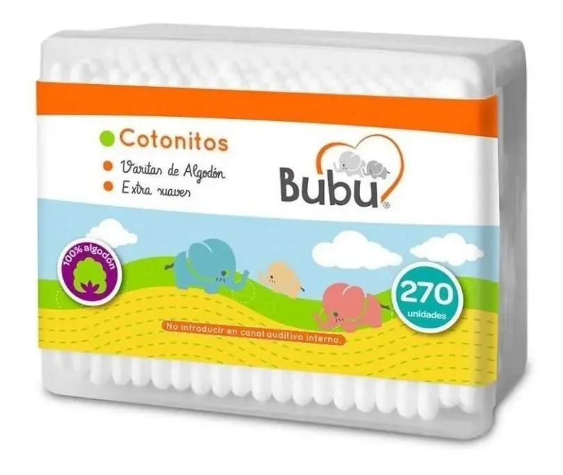 Cotonetes de algodão com haste de plástico Bubu 270ud
