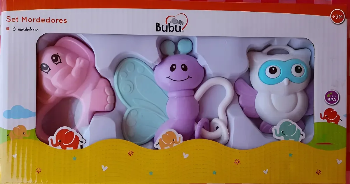 Mordedores sensoriais Bubu Unico Teethers para bebês e crianças