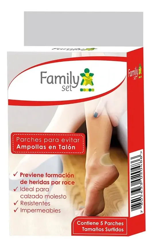 Curativo Transparente para Calcanhares Family Set X 5 Unidades