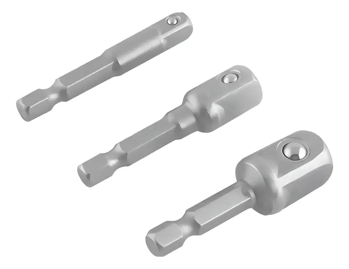 Adaptador Soquete Parafusadeira Furadeira 3 Peças Worker