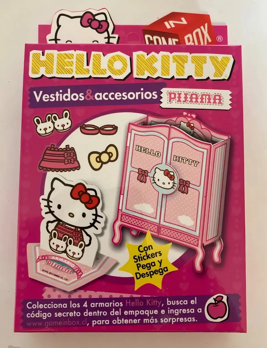 Jogo de tabuleiro: Hello Kitty, vestidos de festa e acessórios.