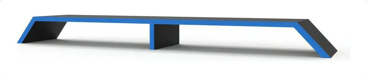 Suporte Base Monitor Tela Pc Gamer Mesa Grande Preto E Azul