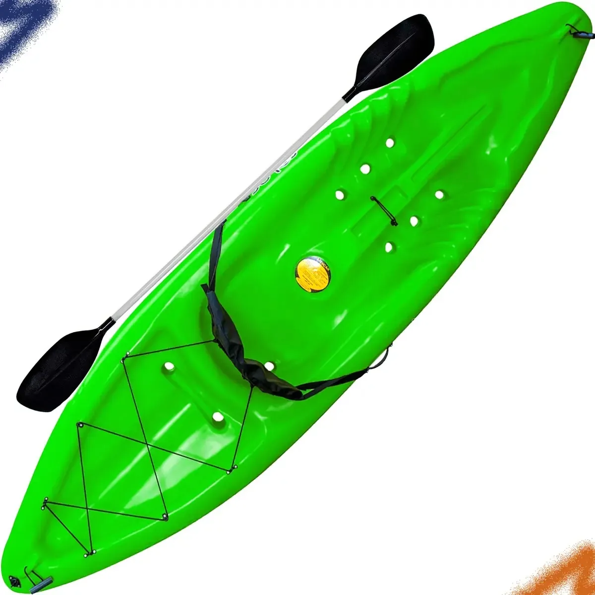 Caiaque Solar Hidro2eko Com Encosto E Remo Pesca E Lazer Cor Verde Citrus