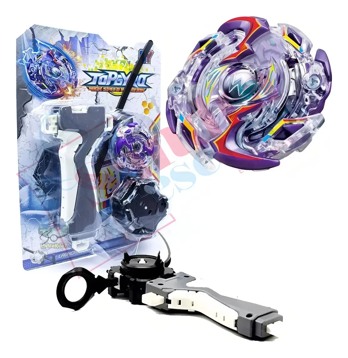 Beyblade Wyvron Roxa Tornado Gyro com Lançador e Corda