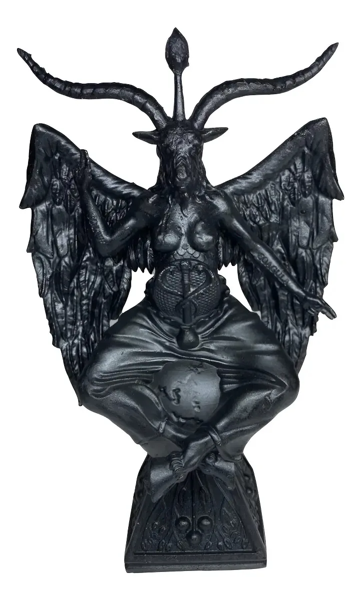 Estátua Baphomet Resina 26cm Preto - Studio Orion Artigos Religiosos