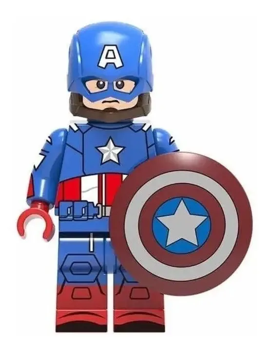 Boneco Blocos De Montar Capitão América Vingadores
