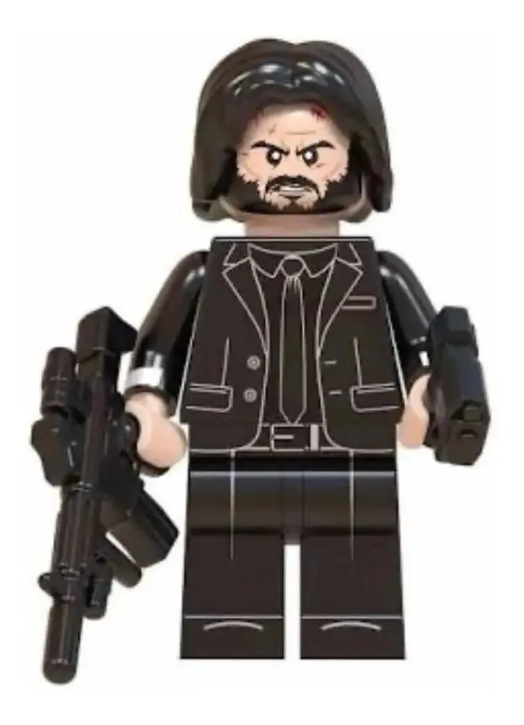 Boneco Blocos De Montar John Wick - Keanu Reeves