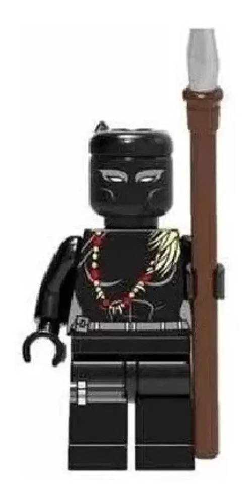 Boneco Blocos De Montar Mulher Pantera Negra
