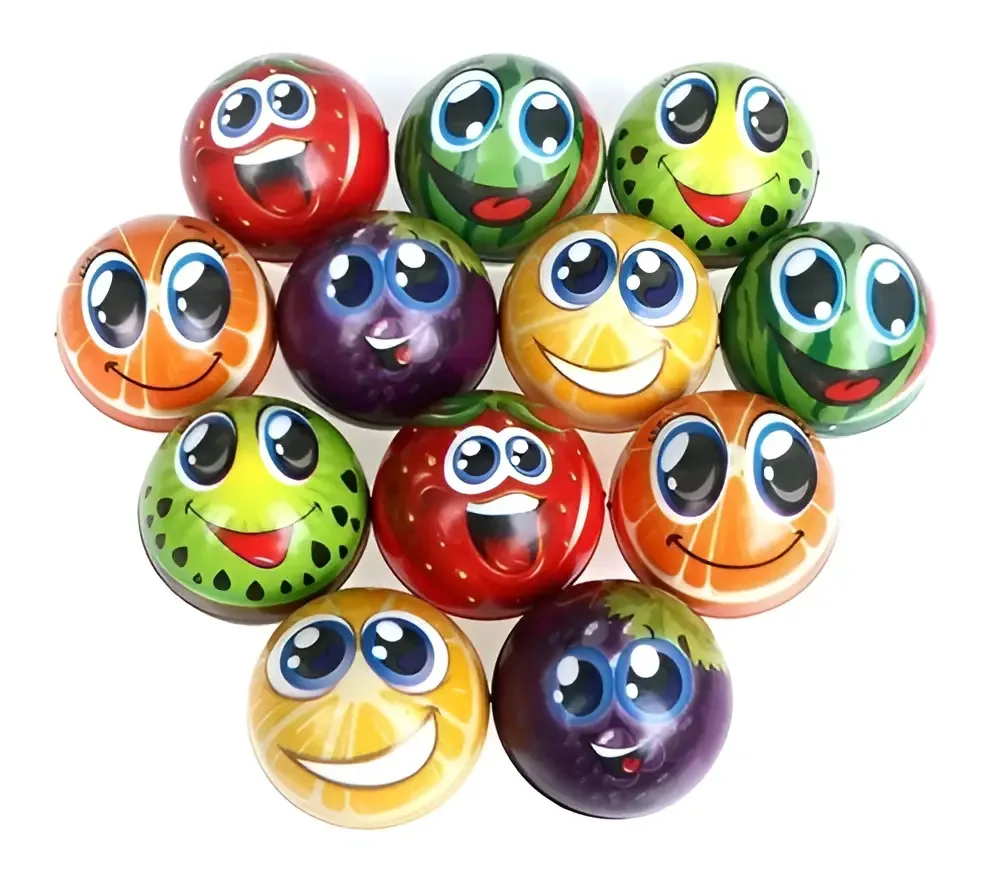 Fidget Toy Squishy Bola Frutas Anti Stress 2 Peças