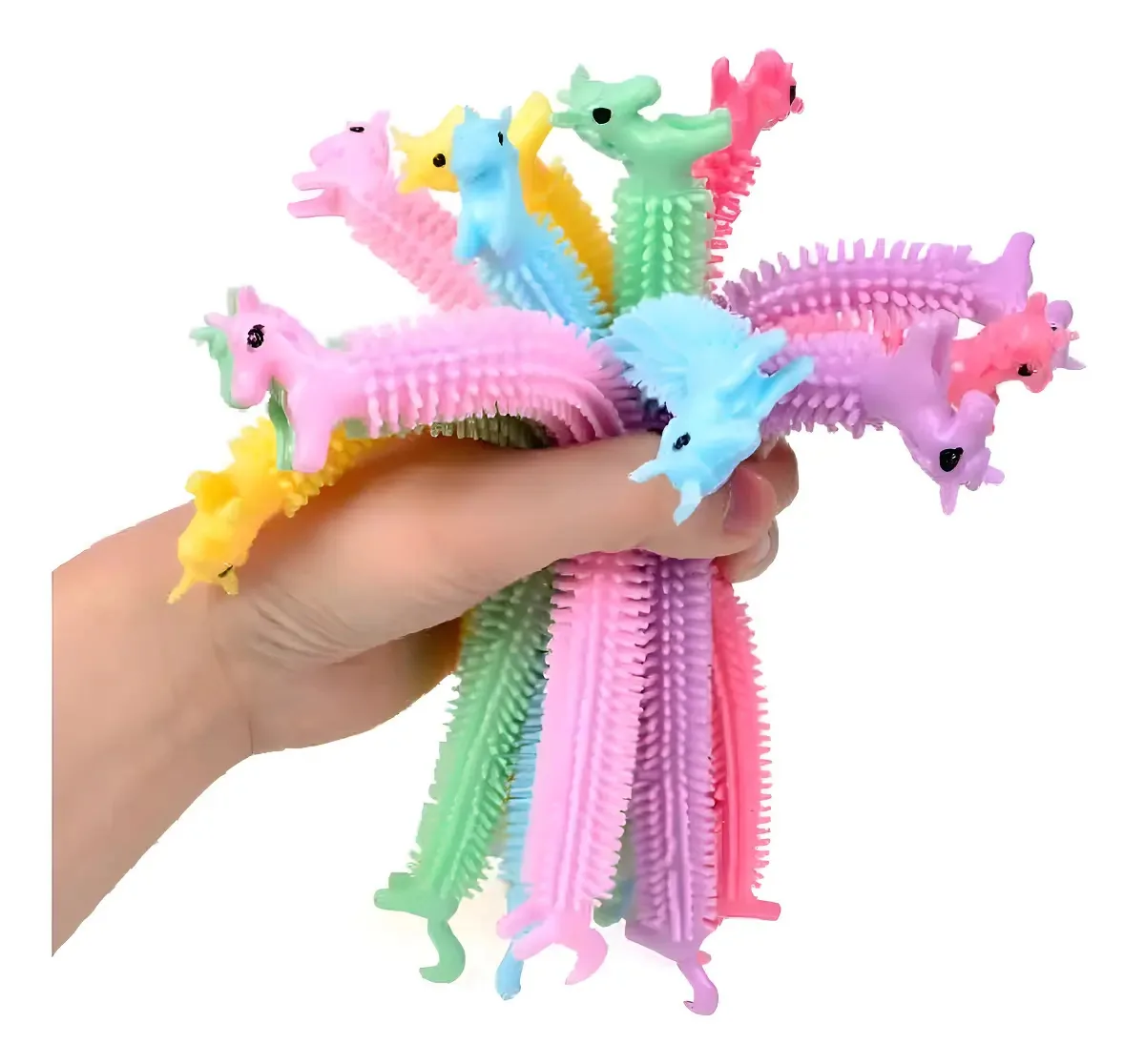 Fidget Toy Flofy Squish Unicórnio Amarelo Anti Stress