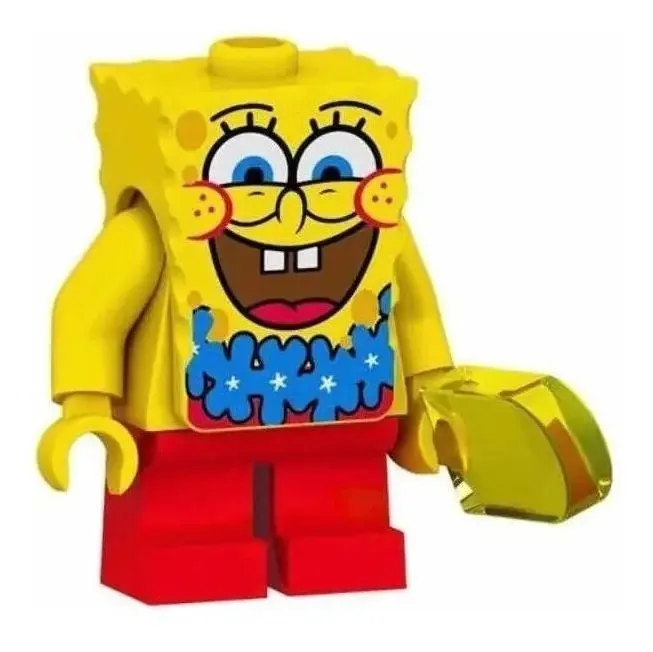 Boneco Blocos De Montar Bob Esponja Praia