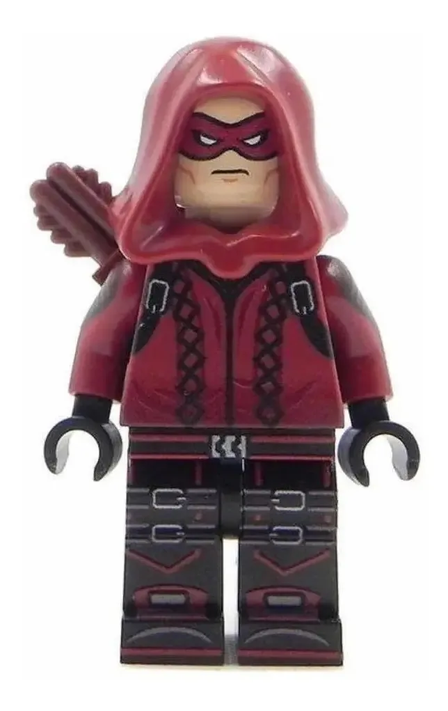 Boneco Blocos De Montar Arqueiro Vermelho Dc