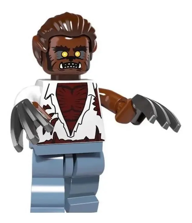 Boneco Blocos De Montar Coleção Halloween Monstro Lobisomem