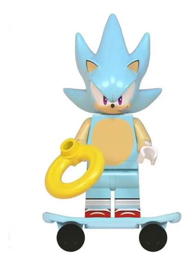 Boneco Blocos De Montar Hiper Sonic Minifigure