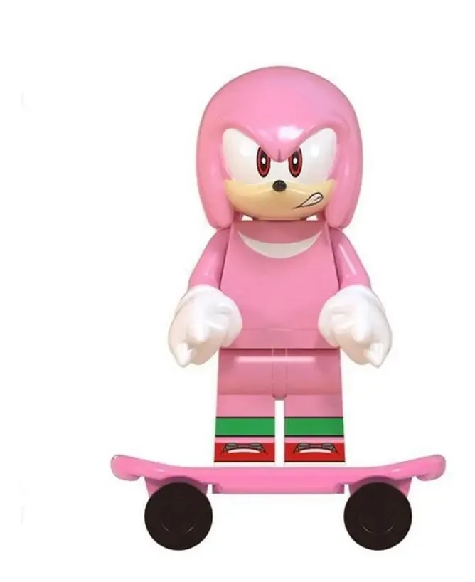 Boneco Blocos De Montar Hiper Knuckles Sonic Minifigure