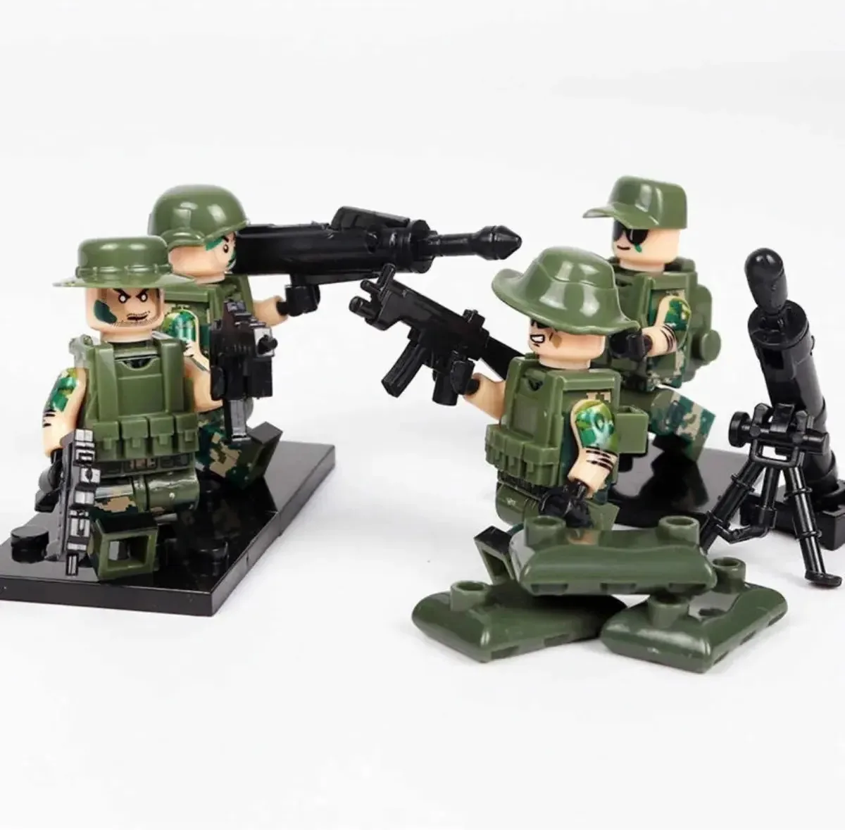Blocos De Montar Green Army Selva Exército Soldados