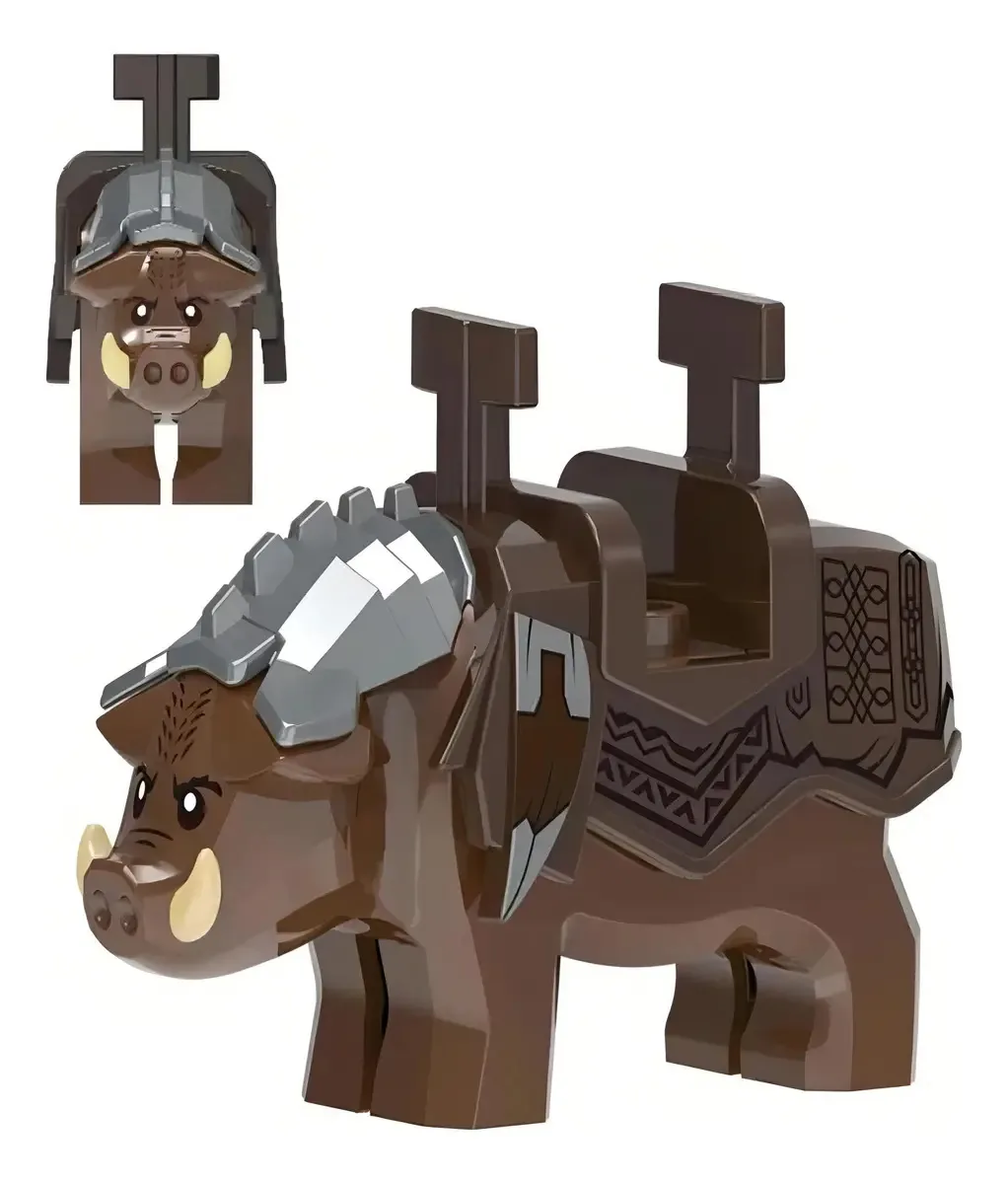 Blocos De Montar Javali Selvagem Soldados Medieval