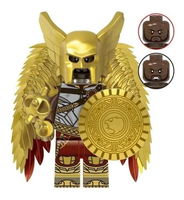Boneco Blocos De Montar Gavião Negro Escudo