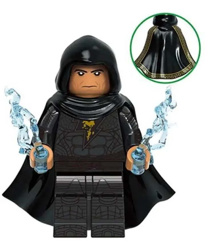 Boneco Blocos De Montar Adão Negro Manto