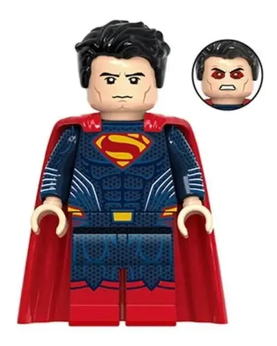 Boneco Blocos De Montar Superman Adão Negro